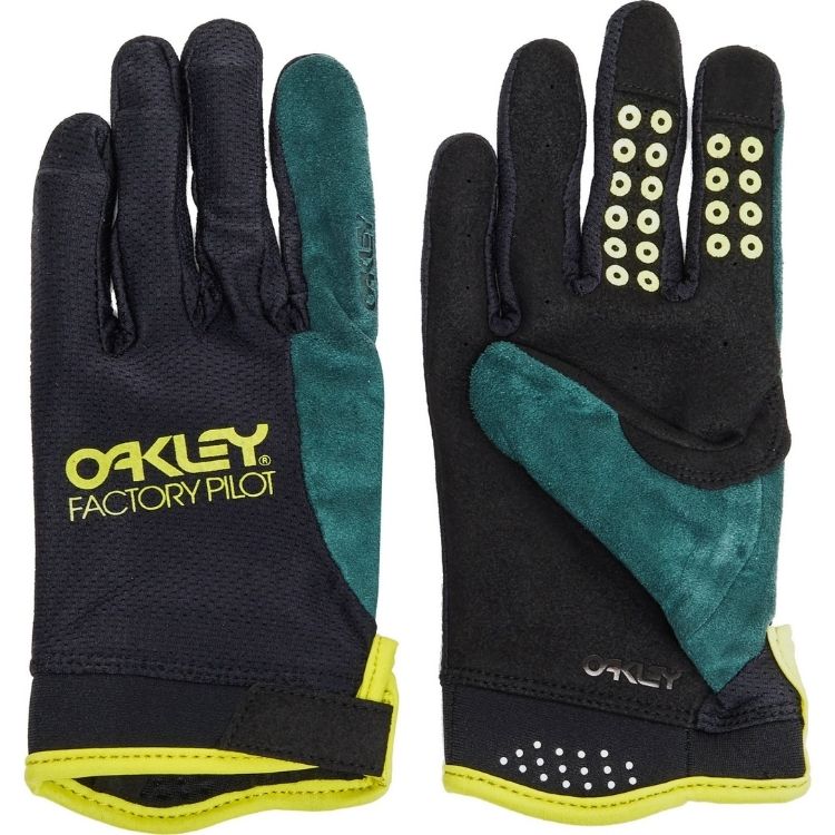 Oakley all mountain MTB gloves – black / bayberry